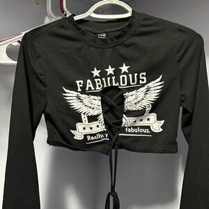 Long Sleeve Crop- Top